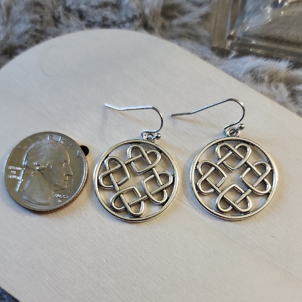 Silver Celtic‎ Knot Earrings